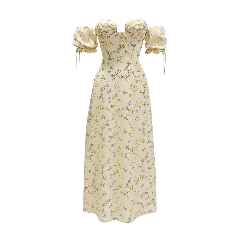 NWT 🌼 Adeirlina Her Charlotte Bustier Midi Dress